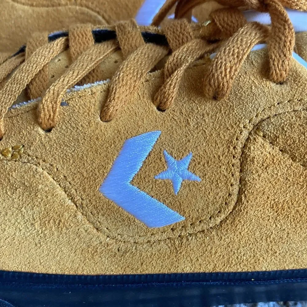 Converse CONS Mustard Louie Lopez Pro Mono Classic Suede Saffron Yellow Men’s 12 - Picture 7 of 15